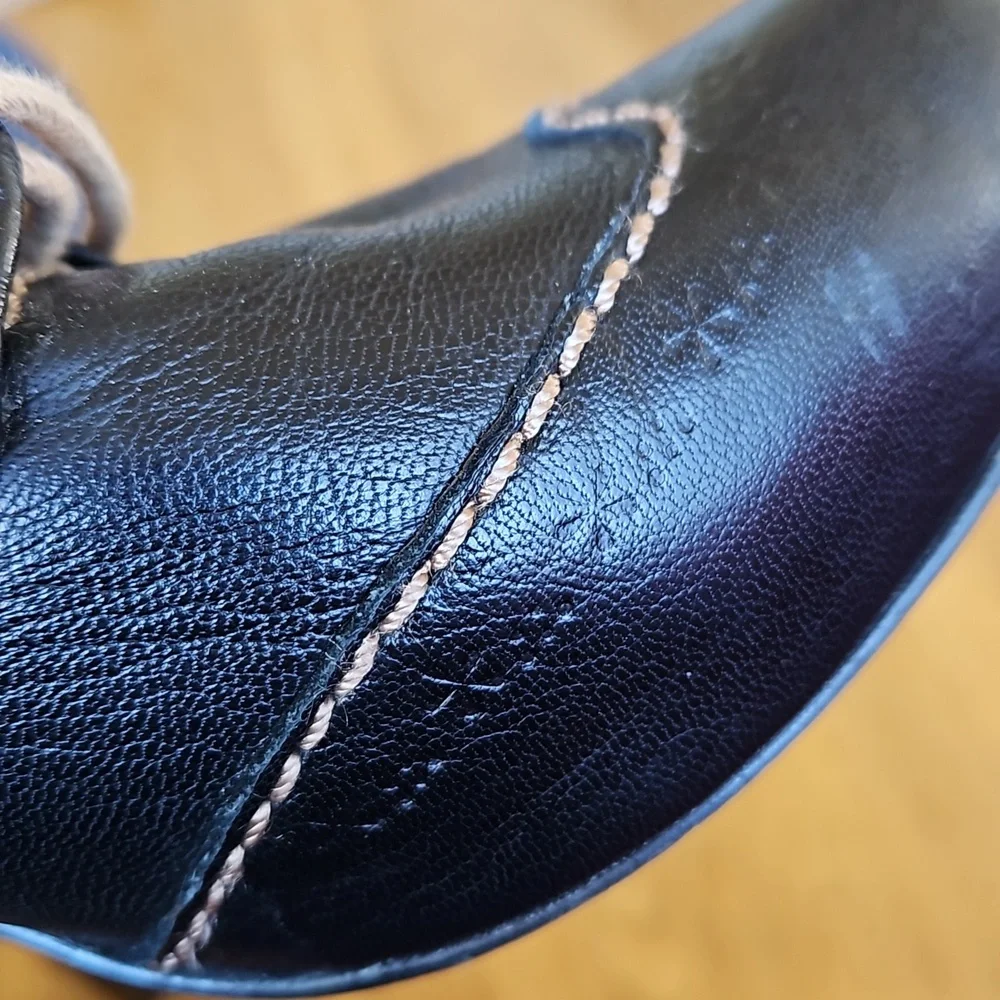 Fossil Tamiko Leather Oxford Heeled Booties 7